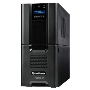 CyberPower PR3000LCD Full-size Tower UPS, UL Rated, Multi-function LCD panel, 8 NEMA 5-15R, 2 NEMA 5-20R
